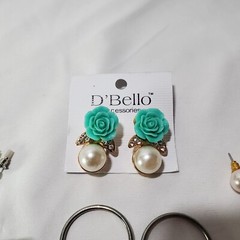Lot of 19 Pairs Assorted Dangle, Hoop and Stud Earrings