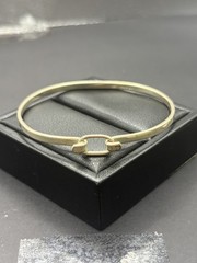 Vintage Sterling Silver Hook 7″ Clasp Bangle Bracelet 10 Grams Mexico F24