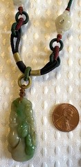 5pc LOT~ASIAN inspired JADE, Gemstone,etc~ Pendant NECKLACES & 1 BRACELET