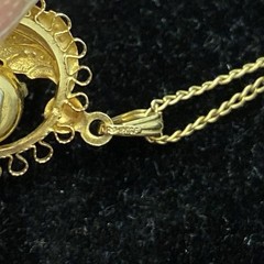 Vintage Sorrento 12 Kt Gold Filled & Jade Necklace w/earrings