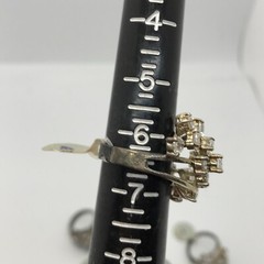Vintage 925 Sterling Silver & Cubic Zirconia Waterfall Design Ring varied sizes