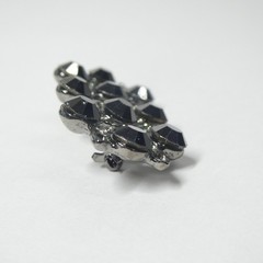 Bar Brooch Pin Vintage Gunmetal Gray Marcasite Rhinestone Mourning?
