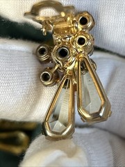 Vtg Juliana D&E 4704 Aurora Borealis Rhinestone Brooch And Clip Earrings Set