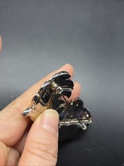Vintage Large Rhinestone Feather Brooch Silver Tone Unsigned 2.75”L