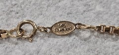1990s DURAGOLD 24″ 14K Yellow Gold Large Venetian Box Chain Necklace 6 Grams