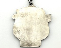 Pewter R Tennesmed Sweden Viking Ship Pendant Necklace Scandinavian Modernist