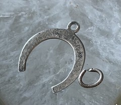 Vintage Sterling Silver Charm Horseshoe Good Luck Charm Stamped STG JMF