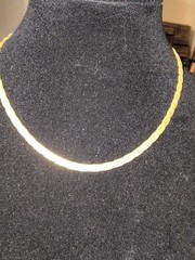 Vintage Gold-Filled Curb Chain Necklace 18 in Spring Ring Closure No Stone