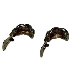 Vintage Christian Dior Clip‑On Earrings Signed Chr. Dior Made in France 80s 90s