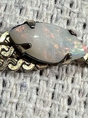 Vintage Opal Necklace 1/20 14K Gold Filled Mode Art Serpentine Chain 16″