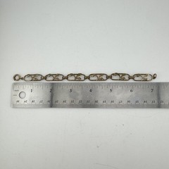 Vintage 12K Gold Filled Floral Link Bracelet 7″ 9mm
