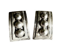 eARRINGS MEXICO STERLING SILVER VINTAGE MID CENTURY MODERNIST JEWELRY neocurio