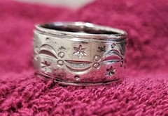 Vintage Signed Uncas Sterling Silver Celestial Moon And Star Ring