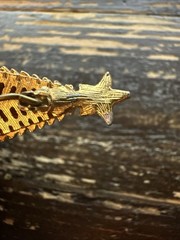 Vintage Christmas Tree Rhinestone Brooch Pin Gold Tone Holiday Jewelry