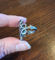 Vintage Mexico Sterling Handmade Wire Swirl Ring Size 6.5 See Pics/Description