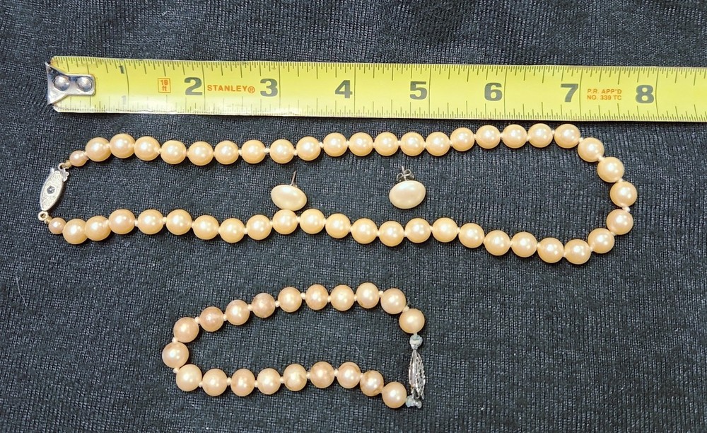 Vintage 1950s Faux Pearl Jewelry Set – VJ068