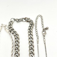 Vintage Lot of 6 Silver Tone Chain Necklaces Assorted