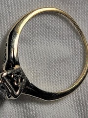 1920s Art deco Natural Diamond Ring 14k? 2.5g