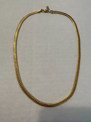GOOD QUALITY VINTAGE SAFETY MAX BRAND GOLD-PLATED CHAIN NECKLACE 16″