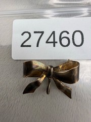 Vintage Bow Brooch Vermeil Gold Filled Sterling Carl Art
