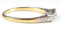 Antique Art Deco 1920’s PPLS 3 Diamond Engagement Ring Size 8.25 UK-Q EGL USA