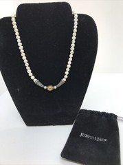 Judith Jack Sterling Silver Marcasite, Pearl and 14KT Gold necklace RARE 3