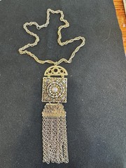 Vintage 1970’s Goldette Etruscan Waterfall Necklace