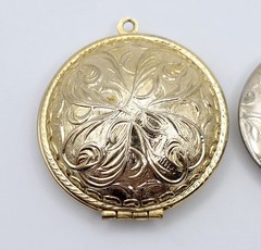 Vintage Locket Lot 4pc Van Dell 14K GF Gold Filled Heart Costume Enamel Pendants