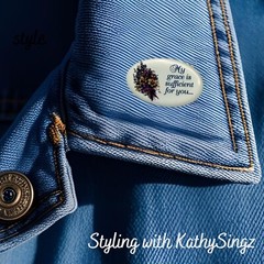 Inspirational Brooch Pin Ceramic My Grace Is Sufficient For You 1.25in Religious