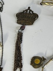 ANTIQUE ESTATE VICTORIAN JEWELRY LOT SOME WEARABLE 925 Czech GLASS Good To Fair