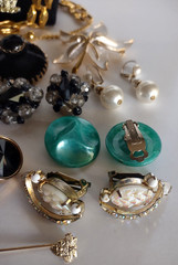 Costume Jewelry Lot Many Signed Lisner Monet Park Lane Napier W Germany Japan +
