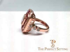 3.2Ct Vintage Art Deco Style Ruby & Lab Created Diamond Wedding 14K Gold FN Ring