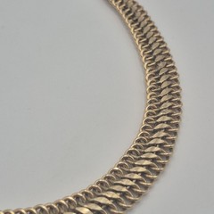 Vintage BB 12KGF Yellow Gold Filled Princess Link Chain Necklace Choker 56g 15″