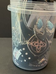 Mystery Jewelry Jar BOLD CHUNKY Curated Black Silver All Wearable Glam Runway