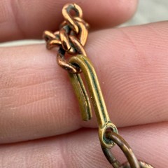 Vintage Matisse Renoir Copper Enamel Necklace Unsigned 16”