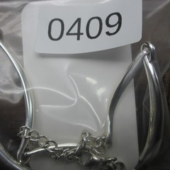 Vintage Cookie Lee Necklace Curved Collar Modern Minimalist Silver Tone 17 Inch