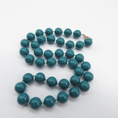 Lightweight Green Bead Necklace Boho Simple Everyday Wear 18″