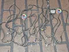 Vintage 90s Y2k Leather Charm Necklace Random Pack Of 12