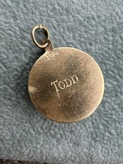 Estate Baby Child Carriage Stroller Pendant Charm 14K Yellow Gold 2.4g