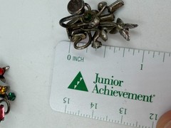 Vintage Earrings Cal Arts Sterling Flower Basket Multicolor Screw On