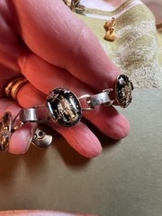 SEE DESCRIPTION Intricate Chinoiserie Asian Vintage Deco Prong-set Reverse Carve
