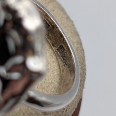 Vintage 925 Sterling Silver Monogram M Repousse Signet Statement Ring Size 6.5