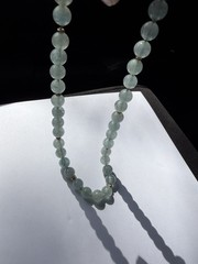Vintage natural Aqua Marine Necklace With Gold Filled Beads And Clasp! 18”