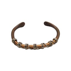 Copper Cuff Bracelet Twisted Wire Wrap Adjustable Southwestern signed DS 6.25 in