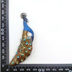 Peacock – Japanese cloisonné enamel Pin Brooch Made-to-order NEW