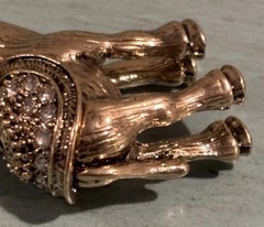 Egyptian Camel Pendant Charm Rhinestone Egypt Desert Vintage *chain Not Included