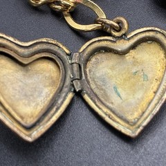 32g Vintage Estate 12k Gold Filled Charm NECKLACE + All GF Hearts Lockets Photos