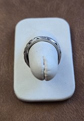 Vintage Woven Braided Spinner Ring 925 Silver Size 9.5