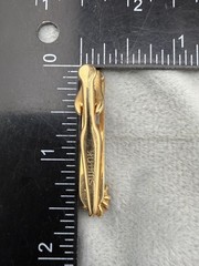 Vintage Swank Cufflink Tiebar Clip Set Gold Tone Rhinestone Sign