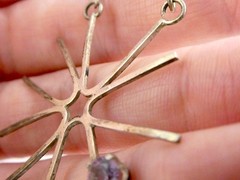 Vintage Sterling Silver Pale Purple Sapphire Star Pendant Necklace 7.6g 24 Inch